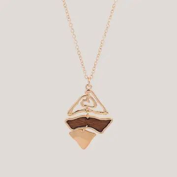 WOOD NECKLACE PARIS, CHARACTER: MIMOSA