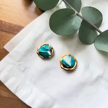 AMELIA STONE EARRINGS, DESIGN: Ocean Gold