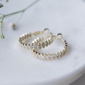 Front Center Hoops Earrings, Colour: Gold
