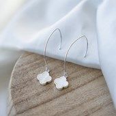 Anya Earrings Mother Of Pearl, Colour: Silver