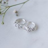 Pollyanna Hoops Earrings, Colour: Silver
