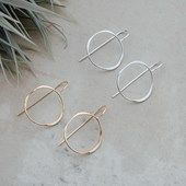 Varina Circle Earrings, Colour: Gold