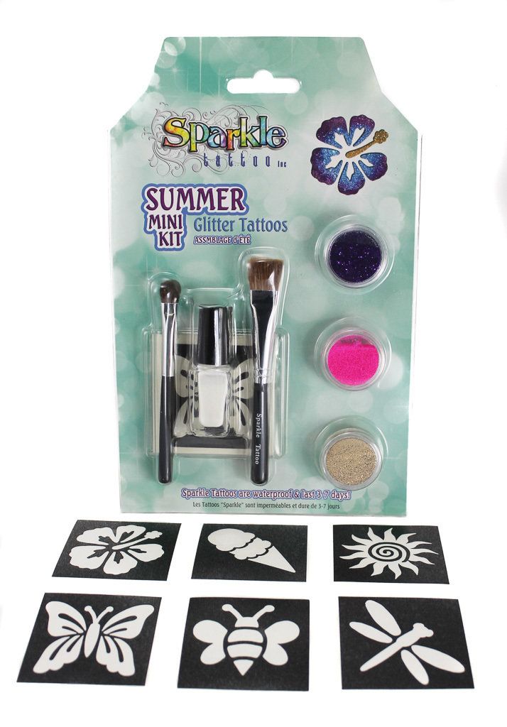 Mini Sparkle Tattoo Kit Assorted, STYLE/COLOUR: Summer