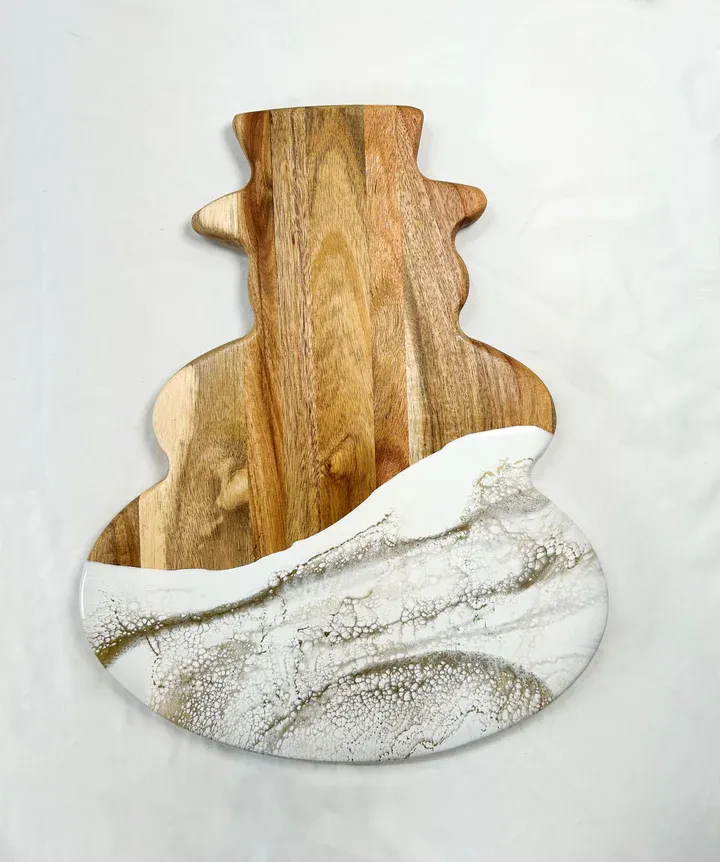 LET IT SNOW GOLD QUARTZ SNOWMAN BOARD