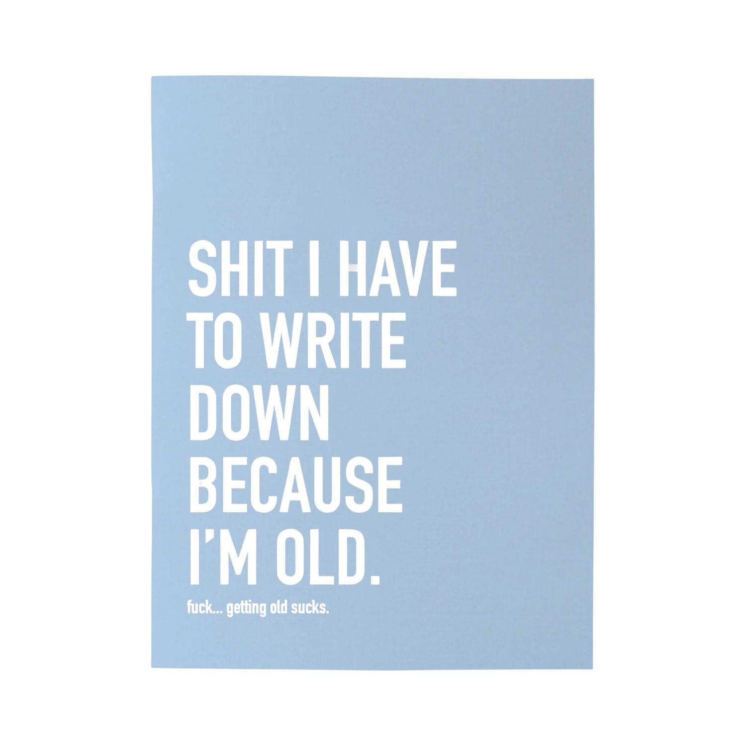 NAUGHTY NOTEBOOKS ASST., STYLE/COLOUR: Because I'm Old