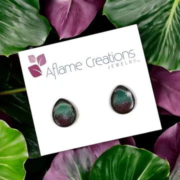 Horizon Teardrop Stud Earrings, Colour: Twilight