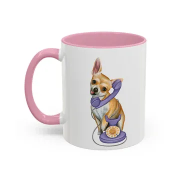 Chihuahua On The Phone Mug Small 325ml
