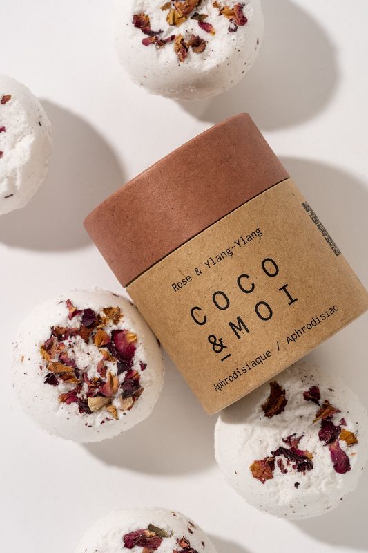 BATH BOMBS - ROSE + YLANG YLANG