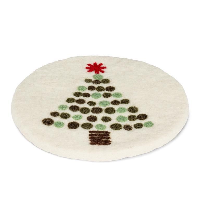 Dotted Tree Felt Trivet