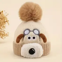 Dog with Goggles Knitted Winter Hat Assorted