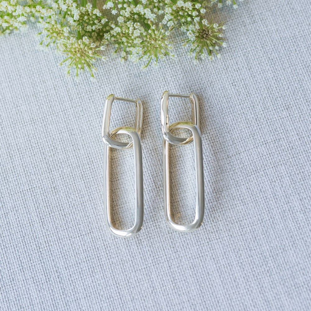 Twofold Chain Earrings, Colour: Gold