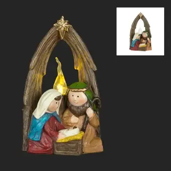 NATIVITY WITH LED STAR SHINE