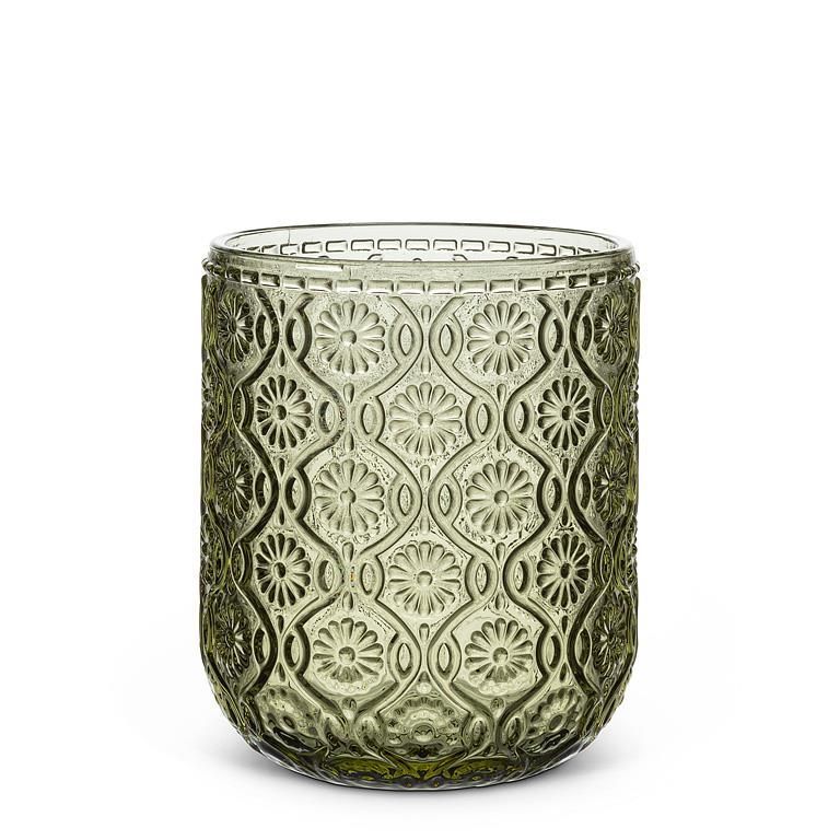 Daisy Tumbler Glass Olive