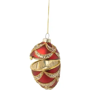 Red Glass trinket egg