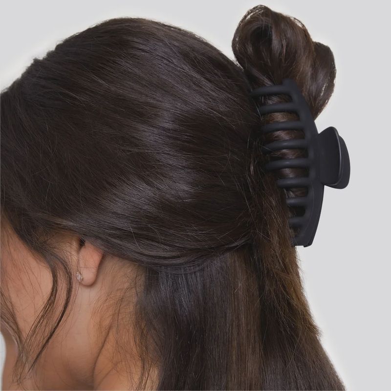 Black &amp; Tort Matte Claw Clips 2pc - Oversized