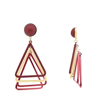 Multi Triangle Dangle Earrings