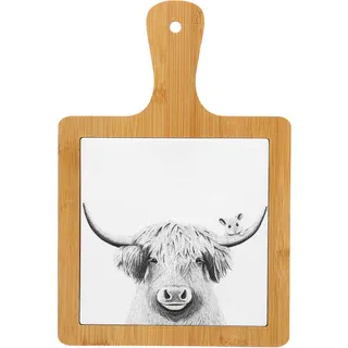 Animal Antics Tile And Bamboo Trivet Board