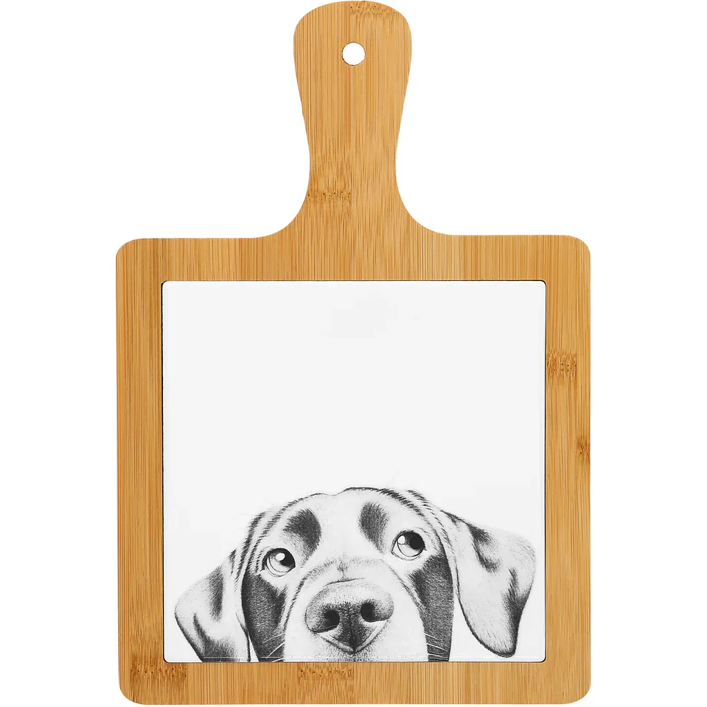 Animal Antics Tile And Bamboo Trivet Board, ANIMALS: Dog