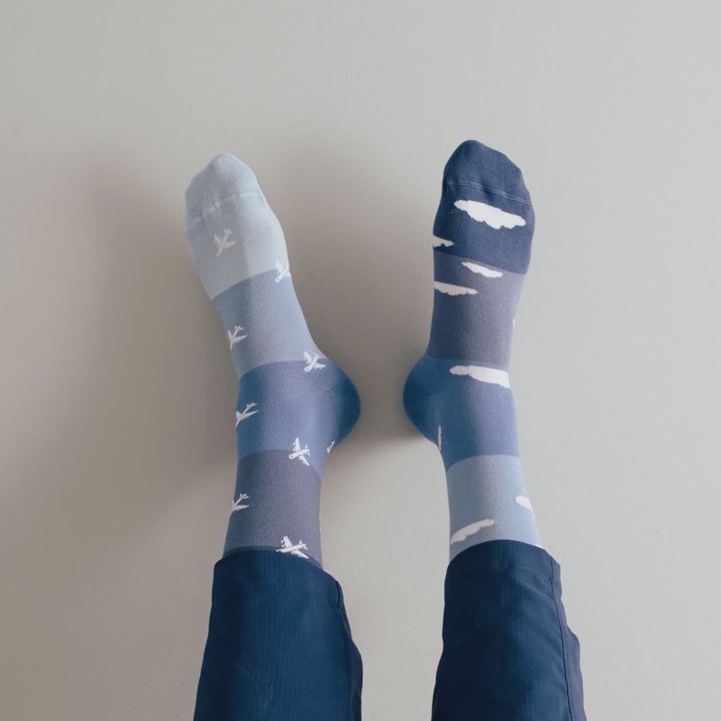 Men's Plane &amp; Cloud Socks