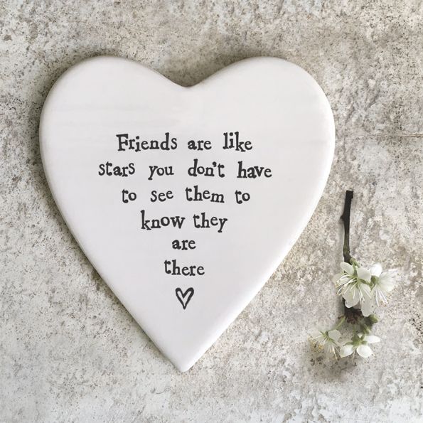 East Of India Porcelain Coasters, DESIGN: Friends Are Stars