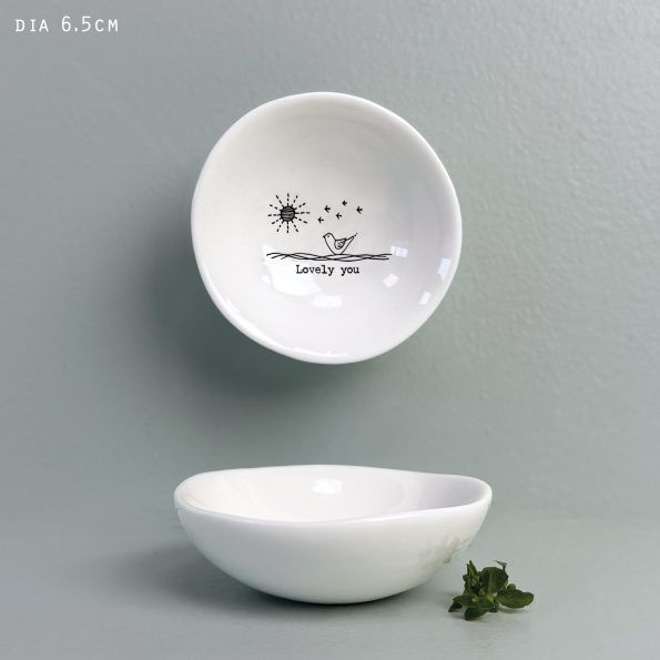 East Of India Wobbly Bowls Assorted, DESIGN: Lovely You Sm