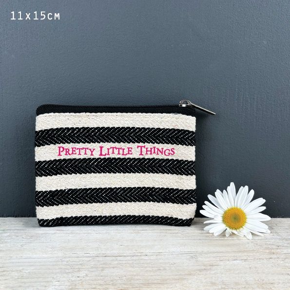 Small Striped Cosmetic Bag