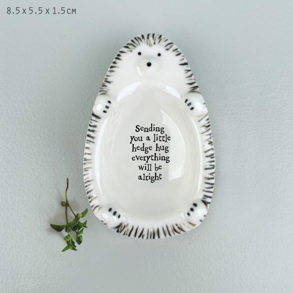 East Of India Small Flat Animal Dish Assorted, CHARACTER: Hedgehog