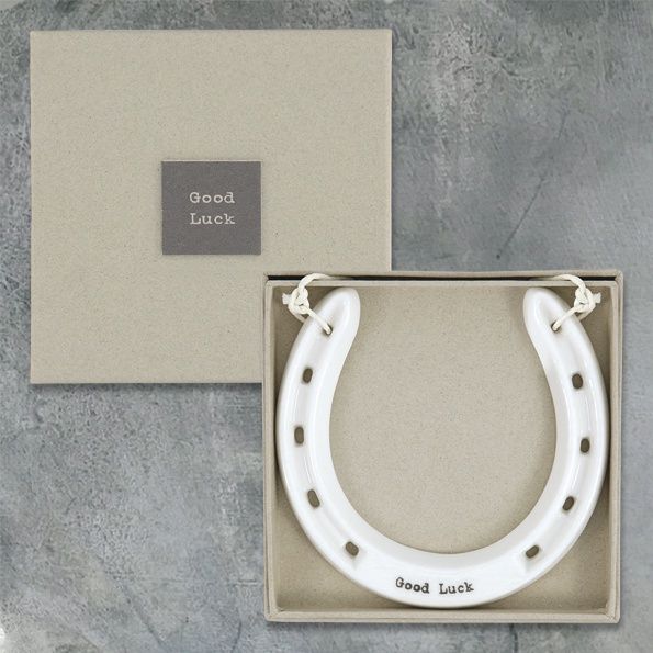 Porcelain Horseshoe Good Luck