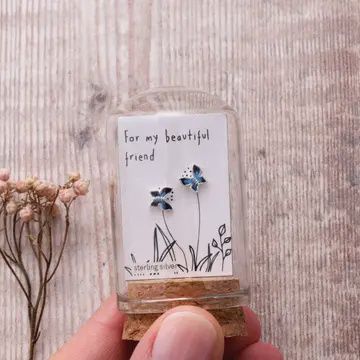 Garden Studs With Message Assorted, DESIGN: Beautiful Friend
