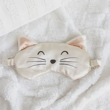 Satin White Cat Face Mask