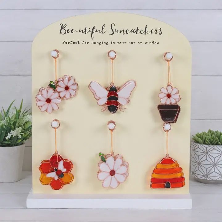 Mini Flower &amp; Bee Suncatcher Assorted
