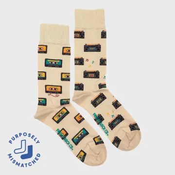 Men's Cassette &amp; Boom Box Socks