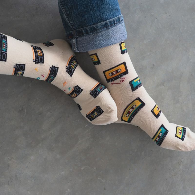Men's Cassette &amp; Boom Box Socks