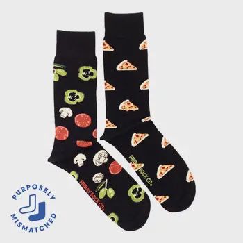 Men's Black Pizza Socks