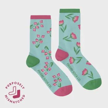 Women's Sweet Pink Flower Socks