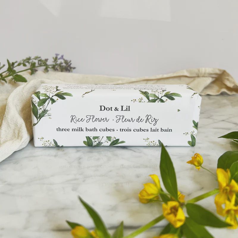 Milk Bath Cubes 3pk Rice Flowers