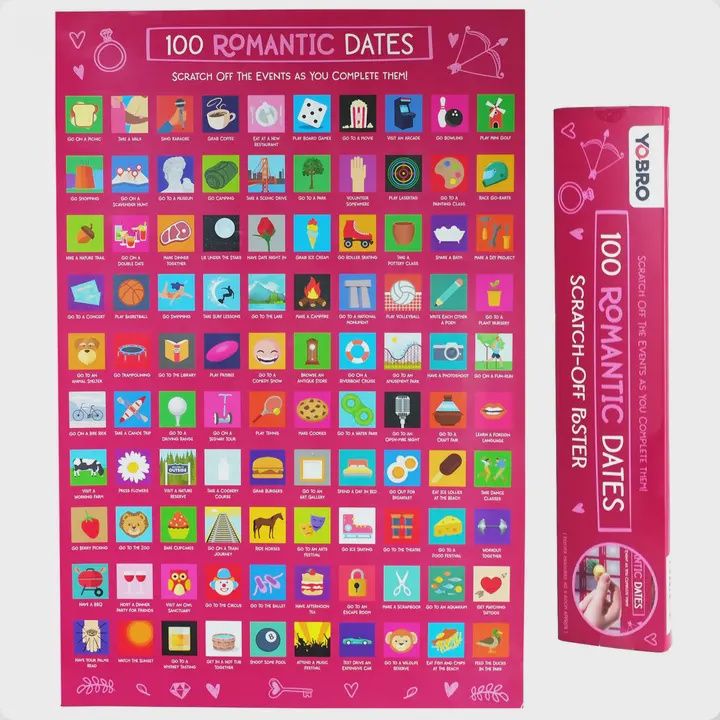 100 Dates Scratch-Off Poster