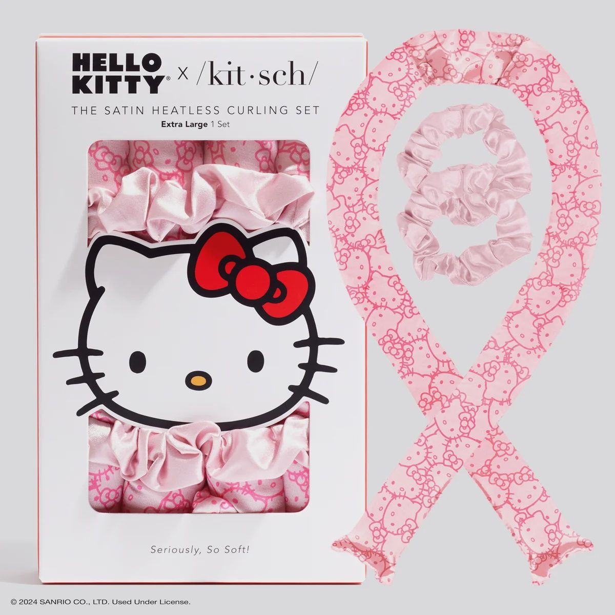 Hello Kitty XL Heatless Curling Set in Hello Kitty Faces
