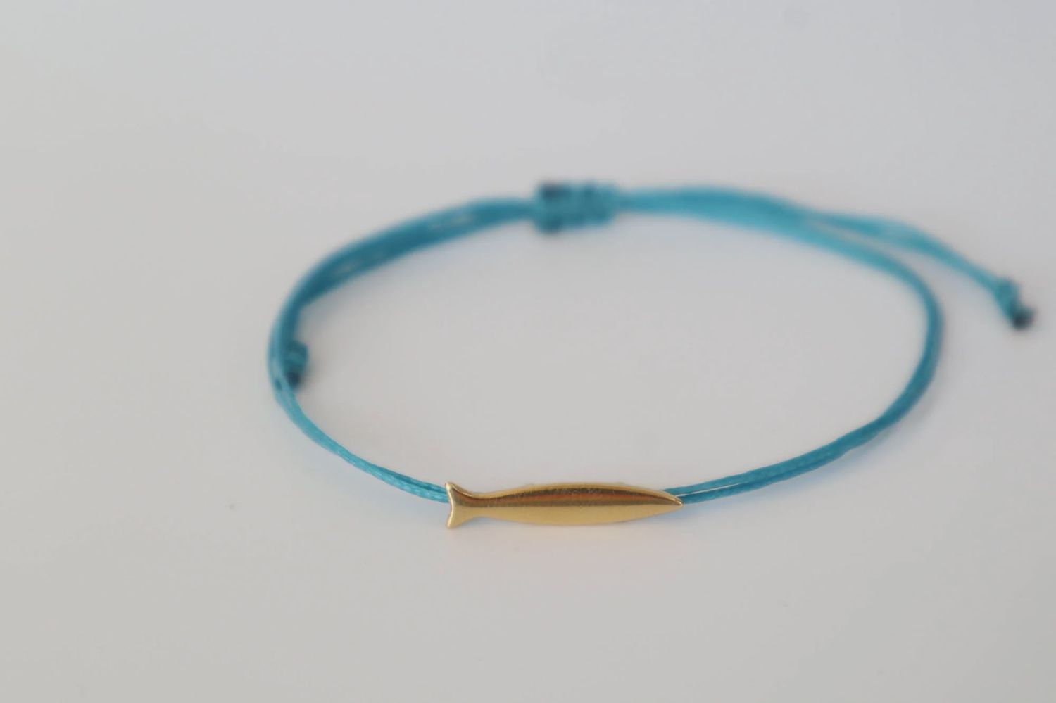 Turquoise Adjustable  String Fish Bracelet