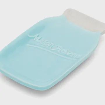 Ceramic Mason Jar Spoon Rest Turquoise