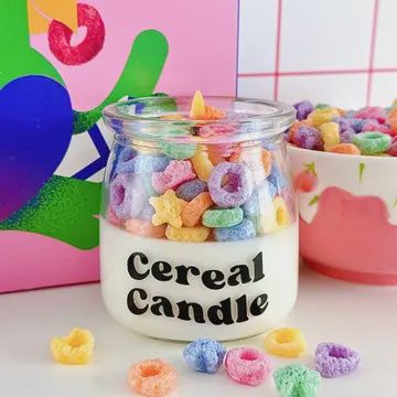 Cereal Fruit Loops Candle Small