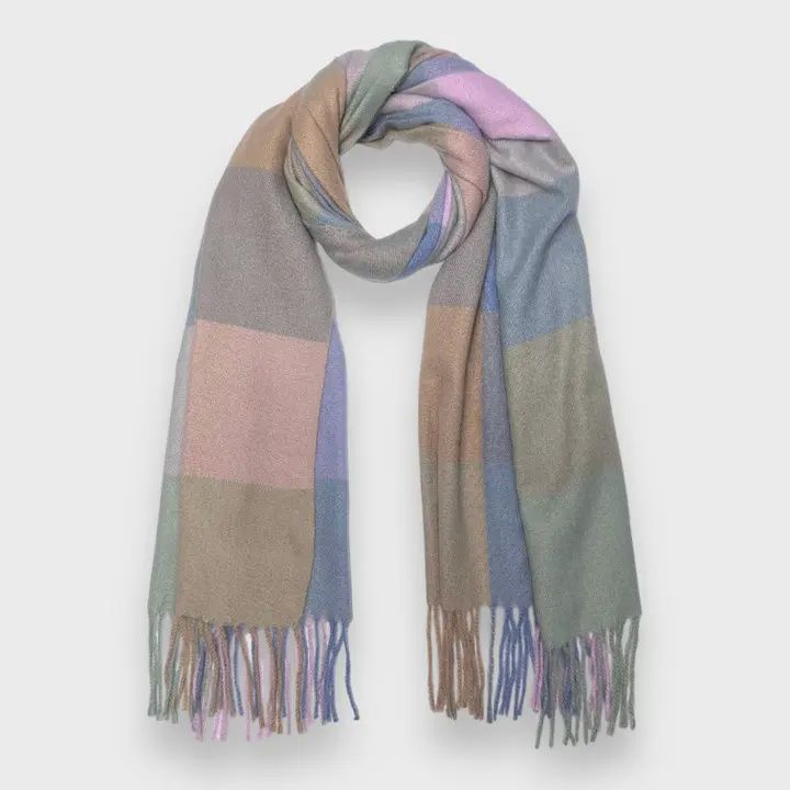 Classic Colorful Wool Mix Scarf Pastels