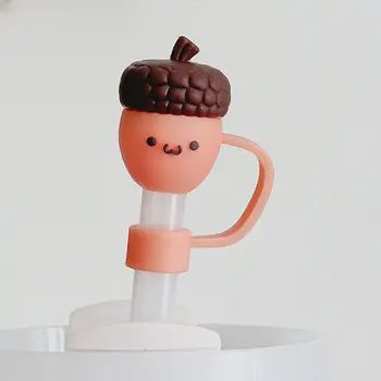Coconut Lane Straw Stopper Assorted, DESIGN: Acorn