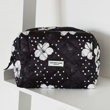 Quilted Makeup Bag Mono Flora