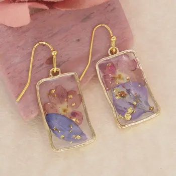 PUEPLE PINK RECTANGLE REAL FLOWER