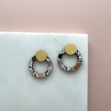TERRAZZO RING STUDS