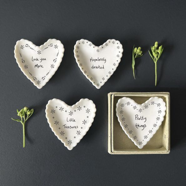 Scallop Heart Trinket Dish Small Assorted