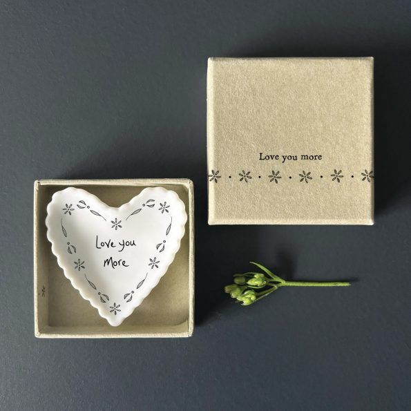 Scallop Heart Trinket Dish Small Assorted, DESIGN: Love You More