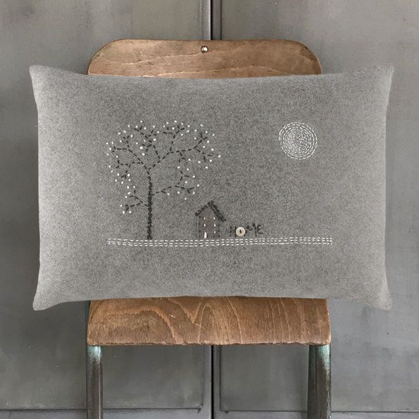 East Of India Wool Cushion Assorted
