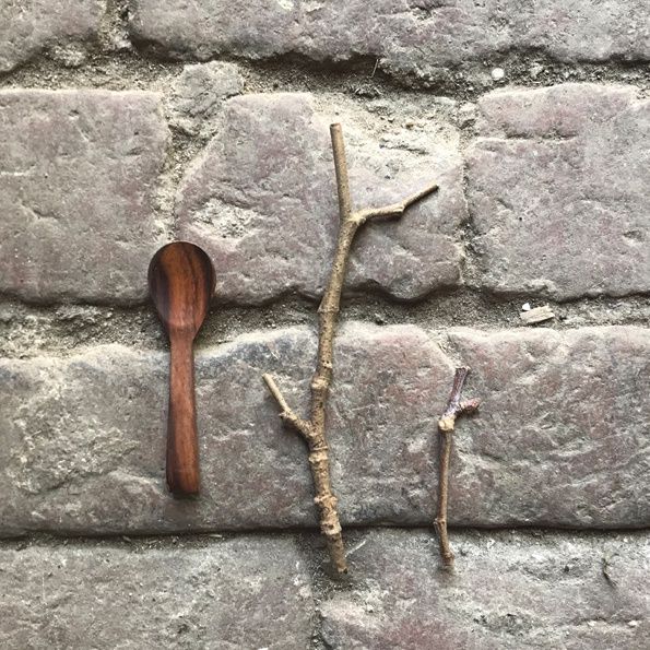 Mini Wooden Carved  Spoon